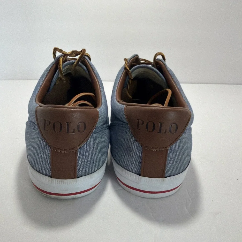 polo ralph lauren mens shoes Vaughn Size 14D Chambray Red Poly